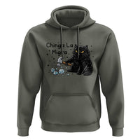 Chinga La Migra Hoodie Funny Cat Immigration Support