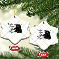 Chinga La Migra Ceramic Ornament Funny Cat Immigration Support