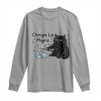Chinga La Migra Long Sleeve Shirt Funny Cat Immigration Support