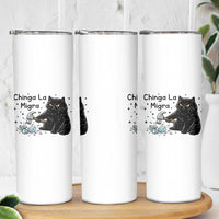 Chinga La Migra Skinny Tumbler Funny Cat Immigration Support