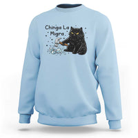 Chinga La Migra Sweatshirt Funny Cat Immigration Support