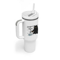 Chinga La Migra Tumbler With Handle Funny Cat Immigration Support