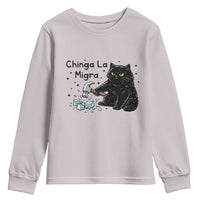 Chinga La Migra Youth Sweatshirt Funny Cat Immigration Support