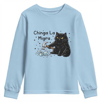 Chinga La Migra Youth Sweatshirt Funny Cat Immigration Support