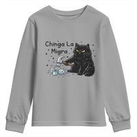 Chinga La Migra Youth Sweatshirt Funny Cat Immigration Support