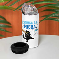 Chinga La Migra 4 in 1 Can Cooler Tumbler Funny Protest Cat Minneapolis Support Gift
