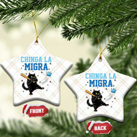 Chinga La Migra Ceramic Ornament Funny Protest Cat Minneapolis Support Gift