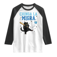 Chinga La Migra Raglan Shirt Funny Protest Cat Minneapolis Support Gift