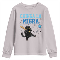 Chinga La Migra Youth Sweatshirt Funny Protest Cat Minneapolis Support Gift