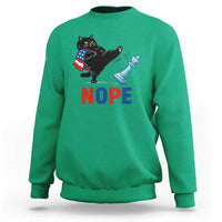 Funny Black Cat Kicks The Icy Chess Piece Nope Sweatshirt