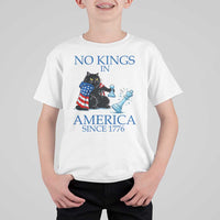 Funny Protest Chess Cat No Kings In America T Shirt For Kid Political Humor Gift