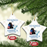Funny Protest Chess Cat No Kings In America Ceramic Ornament Political Humor Gift