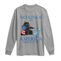 Funny Protest Chess Cat No Kings In America Long Sleeve Shirt Political Humor Gift