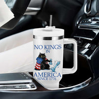Funny Protest Chess Cat No Kings In America Tumbler With Handle Political Humor Gift