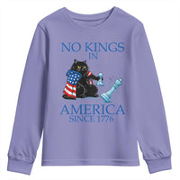 Funny Protest Chess Cat No Kings In America Youth Sweatshirt Political Humor Gift