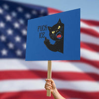 Funny Fck Ice Black Cat Protest Sign Resist Minneapolis Political