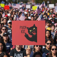 Funny Fck Ice Black Cat Protest Sign Resist Minneapolis Political
