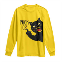 Funny Fck Ice Black Cat Long Sleeve Shirt Resist Minneapolis Political