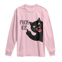 Funny Fck Ice Black Cat Long Sleeve Shirt Resist Minneapolis Political