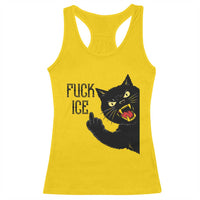 Funny Fck Ice Black Cat Racerback Tank Top Resist Minneapolis Political