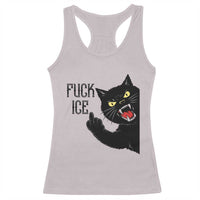 Funny Fck Ice Black Cat Racerback Tank Top Resist Minneapolis Political
