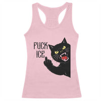 Funny Fck Ice Black Cat Racerback Tank Top Resist Minneapolis Political