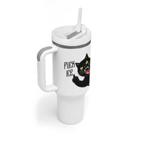 Funny Fck Ice Black Cat Tumbler With Handle Resist Minneapolis Political