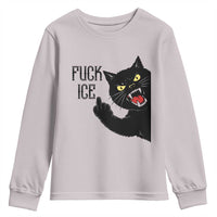 Funny Fck Ice Black Cat Youth Sweatshirt Resist Minneapolis Political