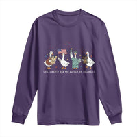 Funny Patriotic Goose Life Liberty Silliness Long Sleeve Shirt America 250th Anniversary