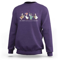 Funny Patriotic Goose Life Liberty Silliness Sweatshirt America 250th Anniversary