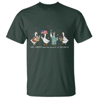 Funny Patriotic Goose Life Liberty Silliness T Shirt America 250th Anniversary