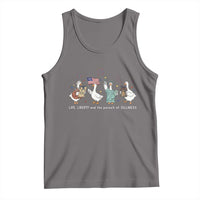 Funny Patriotic Goose Life Liberty Silliness Tank Top America 250th Anniversary