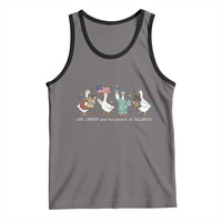 Funny Patriotic Goose Life Liberty Silliness Tank Top America 250th Anniversary