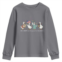 Funny Patriotic Goose Life Liberty Silliness Youth Sweatshirt America 250th Anniversary