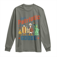 Just A Patriotic Goose Long Sleeve Shirt America 250th Anniversary