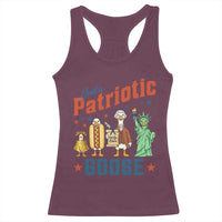 Just A Patriotic Goose Racerback Tank Top America 250th Anniversary