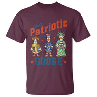 Just A Patriotic Goose T Shirt Funny Freedom Goose Patriotic