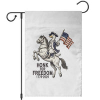 Funny Patriotic Goose Cowboy Garden Flag Honk For Freedom
