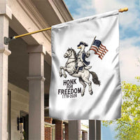 Funny Patriotic Goose Cowboy Garden Flag Honk For Freedom
