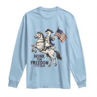 Funny Patriotic Goose Cowboy Long Sleeve Shirt Honk For Freedom