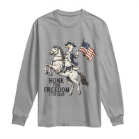 Funny Patriotic Goose Cowboy Long Sleeve Shirt Honk For Freedom