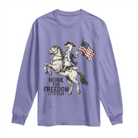 Funny Patriotic Goose Cowboy Long Sleeve Shirt Honk For Freedom