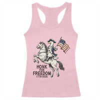 Funny Patriotic Goose Cowboy Racerback Tank Top Honk For Freedom