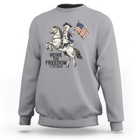 Funny Patriotic Goose Cowboy Sweatshirt Honk For Freedom