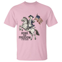 Funny Patriotic Goose Cowboy T Shirt Honk For Freedom