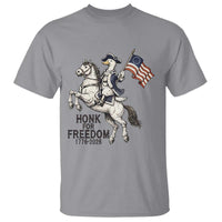 Funny Patriotic Goose Cowboy T Shirt Honk For Freedom