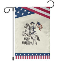 Funny Patriotic Goose Cowboy Garden Flag Honk For Freedom