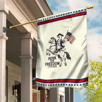 Funny Patriotic Goose Cowboy Garden Flag Honk For Freedom