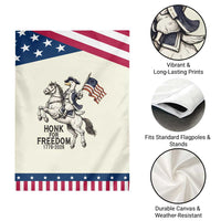 Funny Patriotic Goose Cowboy Garden Flag Honk For Freedom