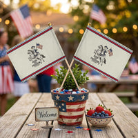Funny Patriotic Goose Cowboy Patriotic Handheld Flag Honk For Freedom